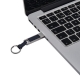 Llavero USB de metal con hule capacidad de 16 GB