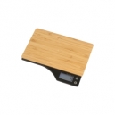 Báscula electrónica de cocina con diseño de bambú