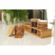 Set de 3 contenedores tapa y soporte de bambú cap 500 ml