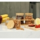 Set de 3 contenedores tapa y soporte de bambú cap 500 ml