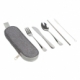 Set de cubiertos de acero inoxidable con 5 piezas y estuche