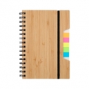 Libreta con pasta de bambú y espiral metálico