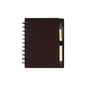 Libreta con pasta de fibra de café y plástico