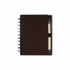 Libreta con pasta de fibra de café y plástico