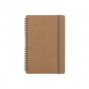 Libreta con pasta de corcho y espiral metálico