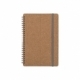 Libreta con pasta de corcho y espiral metálico