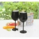 Juego de 2 copas para vino de acero inoxidable