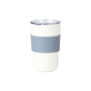 Vaso de céramica con tapa y capacidad de 400 ml