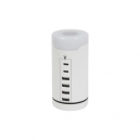 Cargador de plástico con 4 puertos USB