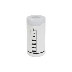 Cargador de plástico con 4 puertos USB
