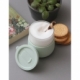 Vaso de vidrio con manga de silicón
