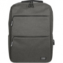 Mochila de poliéster color gris