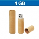 USB de cartón forma de tubo con tapa 4GB