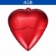USB en forma de corazon con capacidad de 4GB