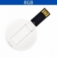 Memoria USB en forma de tarjeta redonda