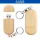 Memoria USB de madera con capacidad de 64 GB