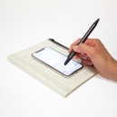 Libreta con funda transparente de plástico