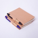 Libreta con 80 hojas rayadas en papel reciclado y bolígrafo