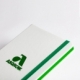 Libreta con cubierta dura de PU con detalles de color