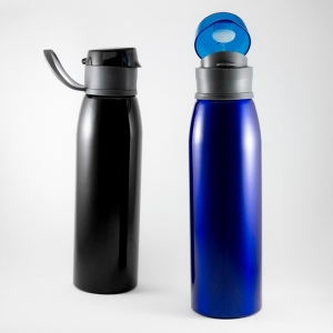 Botella de aluminio color metálico capacidad de 650 ml