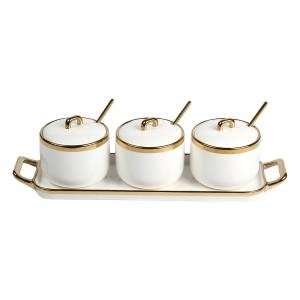 Set de 3 contenedores de cerámica de 320 ml