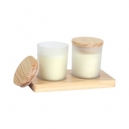 Set de velas aromáticas en contenedor de vidrio esmerilado