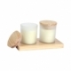 Set de velas aromáticas en contenedor de vidrio esmerilado