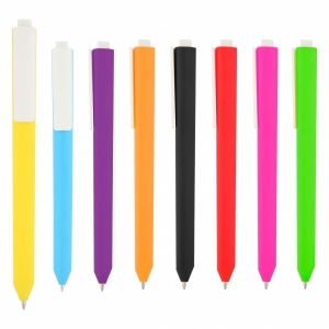 Bolígrafo de plástico de color sólido