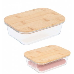 Contenedor de vidrio con tapa cap 640 ml