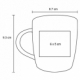 Taza de cerámica con acabado rubber cap 350 ml