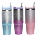 Termo con glitter capacidad de 900 ml