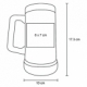 Tarro con doble pared de acero inoxidable capacidad de 700 ml