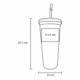 Termo de plástico con doble pared cap 600 ml