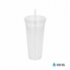 Vaso de doble pared de plástico capacidad de 600 ml