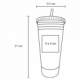 Vaso de doble pared de plástico capacidad de 600 ml