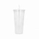 Vaso de doble pared de plástico capacidad de 600 ml
