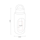 Cilindro de vidrio con manga de silicón cap de 800 ml