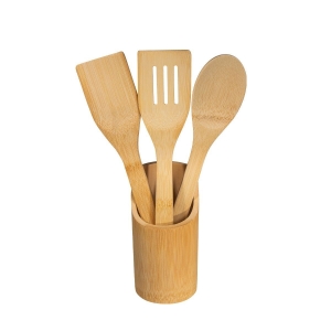 Juego de 3 utensilios de bambú ideal para la cocina