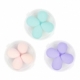 Set de 4 esponjas para maquillaje y estuche de plástico