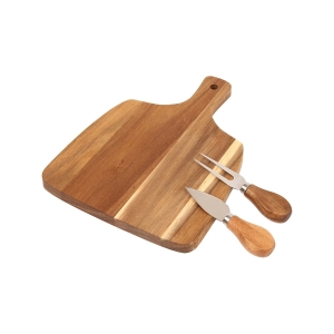 Set de quesos fabricado en madera de acacia, incluye utensilios