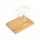 Juego de té incluye taza y tabla de bambú