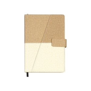 Libreta con diseño Bi tono con tapa de curpiel
