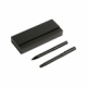 Elegante set ejecutivo de dos bolígrafos metálicos color negro