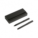 Elegante set ejecutivo de dos bolígrafos metálicos color negro