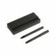 Elegante set ejecutivo de dos bolígrafos metálicos color negro
