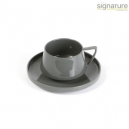 Juego de taza con plato de porcelana de alta calidad cap de 250 ml