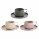 Juego de taza con plato de porcelana de alta calidad cap de 250 ml