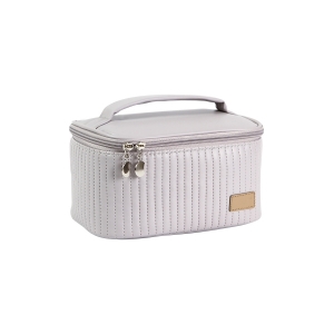 Bolsa cosmetiquera fabricada en curpiel y poliéster