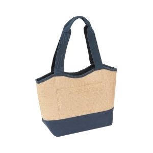 Elegante bolsa hielera en yute y poliéster