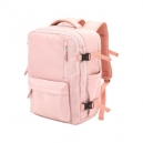 Bonita mochila de poliéster con salidas de cable y correas